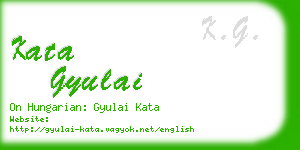 kata gyulai business card
